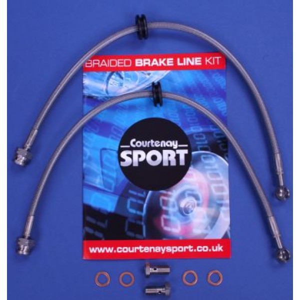 Braided Brake Line Hoses Front - Corsa D / E with Brembo Calipers